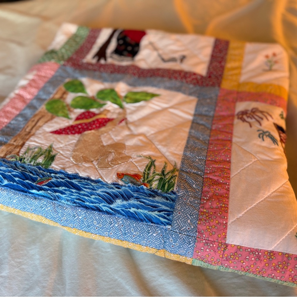 Vintage-style dutch boy appliqué quilt